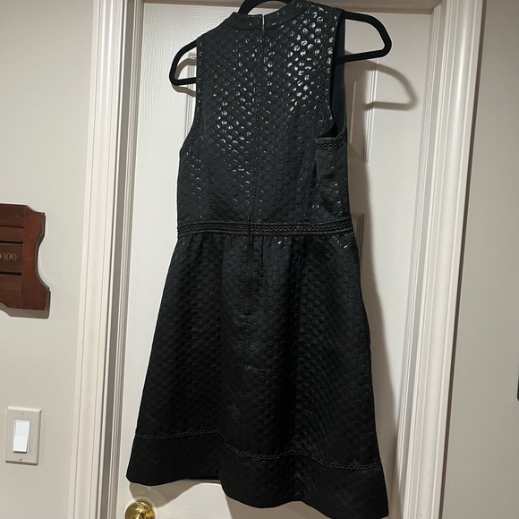 Black polka dot fit and flair cocktail dress - Picture 5 of 6